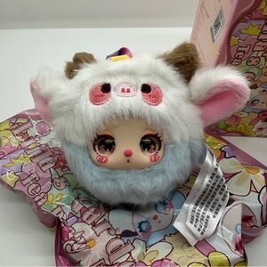 NWT Liila's Garden Tea Party Mini Confirmed Cow Plush Keychain